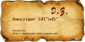 Dancziger Zénó névjegykártya